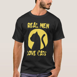 Katten houden van echte Mannen en hebben katten al T-shirt