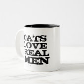 Katten houden van echte Mannen Mok (Voorkant links)