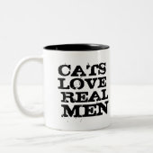 Katten houden van echte Mannen Mok (Links)