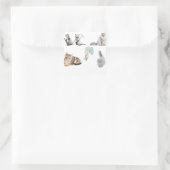katten houden van geweldige katten vierkante sticker (Tas)
