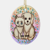 Katten houden van honden ornament (Rechts)