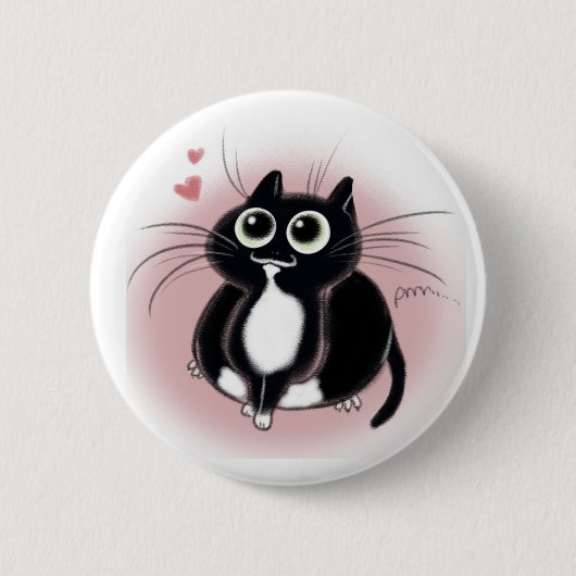 Katten houden van je! ronde button 5,7 cm (Voorkant)