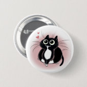 Katten houden van je! ronde button 5,7 cm (Voorkant /achterkant)