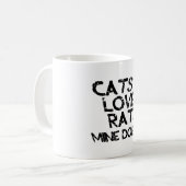 Katten houden van ratten. De mijne wel. Koffiemok (Voorkant links)