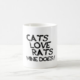 Katten houden van ratten. De mijne wel. Koffiemok