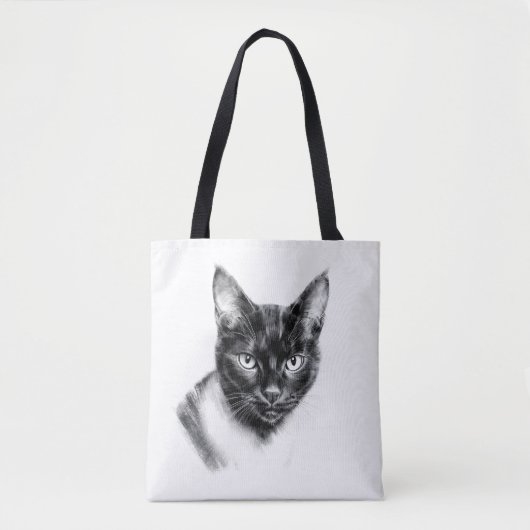 Katten Houtskool Tote Bag (Voorkant)