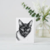 Katten Houtskool Visitekaartje (Staand voorkant)
