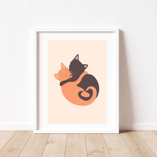 Katten Hugging Poster