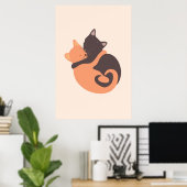 Katten Hugging Poster (Thuiskantoor)