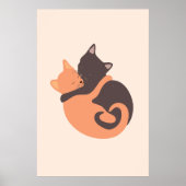 Katten Hugging Poster (Voorkant)