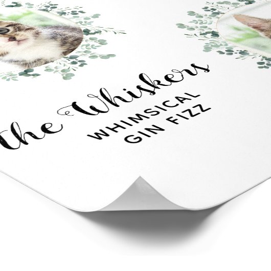 Katten Huwelijk Handtekening Dranken Aangepast 2 H Poster (Hoek)