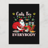 Katten Iedereen Kerstmis Briefkaart (Voorkant)