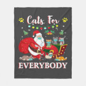 Katten Iedereen Kerstmis Fleece Deken (Voorkant)