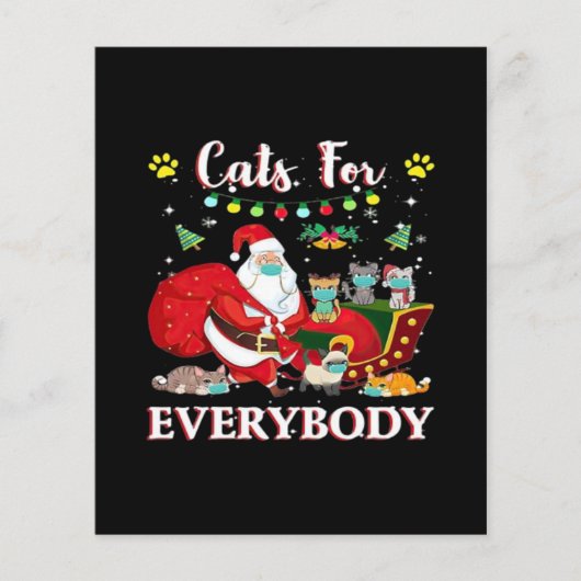 Katten Iedereen Kerstmis Flyer (Voorkant)