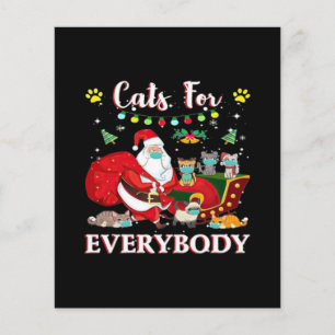Katten Iedereen Kerstmis Flyer