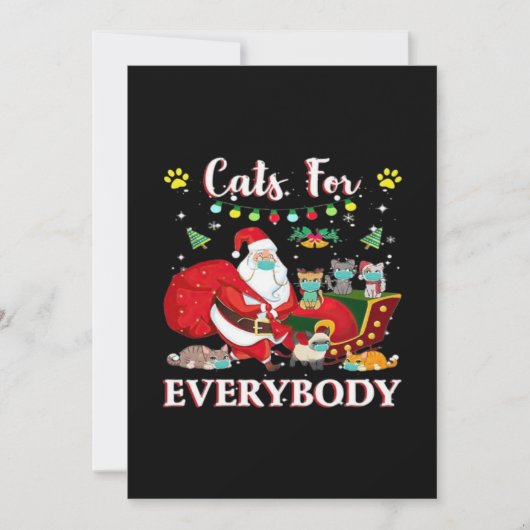 Katten Iedereen Kerstmis Save The Date (Voorkant)