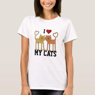 Katten: Ik hou van mijn katten T-shirt