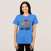 Katten: Ik hou van mijn katten Tri-Blend Shirt (Voorkant volledig)