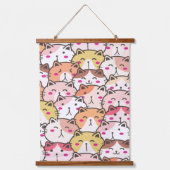Katten Illustratie Hangend Wandkleed (Voorkant)