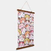 Katten Illustratie Hangend Wandkleed (Gebogen)