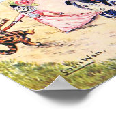 Katten in auto, Louis Wain Poster (Hoek)