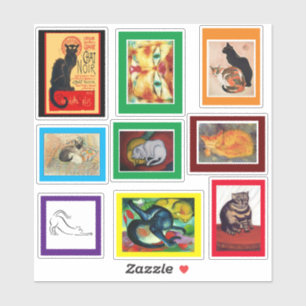 Katten in beroemde Art Sticker
