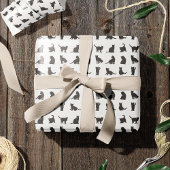 Katten in Black Silhouette Pattern Dier Cadeaupapier