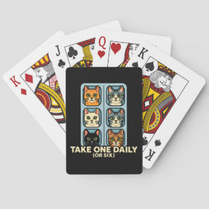 Katten in blisterverpakking Geneesmiddel voor gelu Pokerkaarten