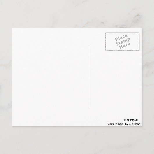 Katten in Briefkaart met gebak (Achterkant)