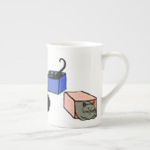 Katten in Colorful Boxes Bone China Mok (Rechts)