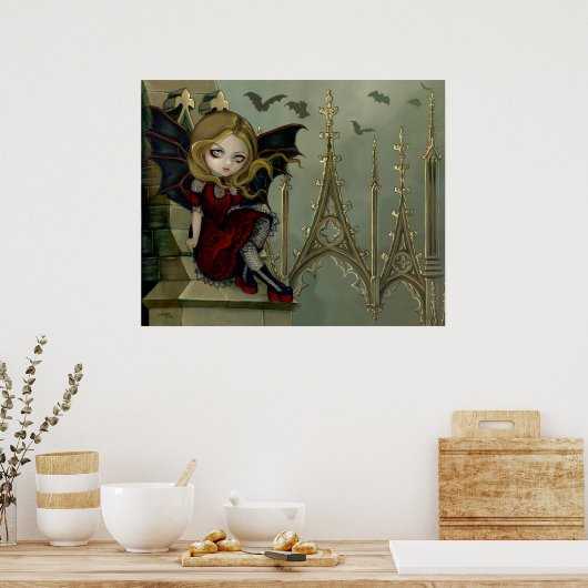 Katten in de Belfry Gay Firy Art Print (Keuken)