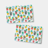 Katten in de bloempotten badge (Voor- en achterkant)