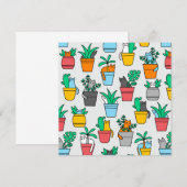 Katten in de bloempotten kaart (Voorkant / Achterkant)