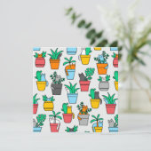Katten in de bloempotten kaart (Staand voorkant)
