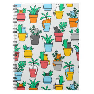 Katten in de bloempotten notitieboek