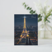 Katten in de Eiffeltoren van Parijs bij nacht Briefkaart (Staand voorkant)