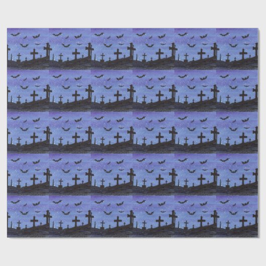 Katten in de Graveyard Cadeaupapier (Vlak)