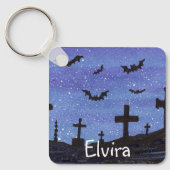 Katten in de Graveyard Sleutelhanger (Voorkant)
