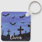 Katten in de Graveyard Sleutelhanger (Achterkant)