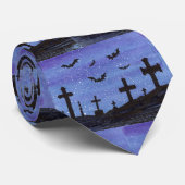 Katten in de Graveyard Stropdas (Opgerold)