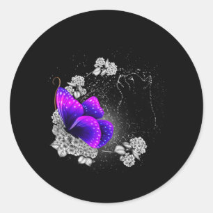 Katten in de hemel - herdenkingsplek ronde sticker