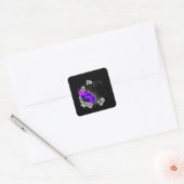 Katten in de hemel - herdenkingsplek vierkante sticker (Envelop)