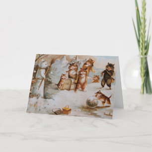 Katten in de Kaart van de Vakantie van de Strijd