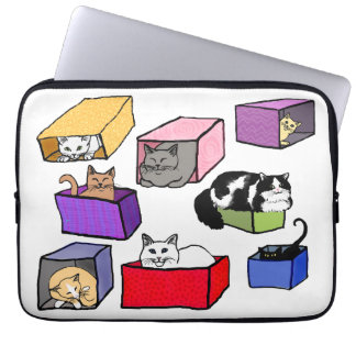 Katten in de kleeddop van de laptophoes laptop sleeve