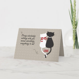 Katten in de liefde Valentijn Feestdagen Kaart