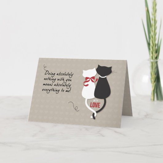 Katten in de liefde Valentijn Feestdagen Kaart (Voorkant)