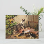 Katten in de melkschaal | Julius Adam de Jongere Kaart (Staand voorkant)