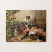 Katten in de melkschaal | Julius Adam de Jongere Legpuzzel (Horizontaal)