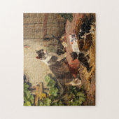 Katten in de melkschaal | Julius Adam de Jongere Legpuzzel (Verticaal)