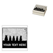 Katten in de moonlight Rubber Stamp Rubberstempel (Gestempeld)